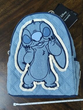 Loungefly Disney Lilo & Stitch Denim Patchwork Mini Backpack